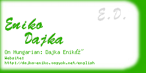 eniko dajka business card